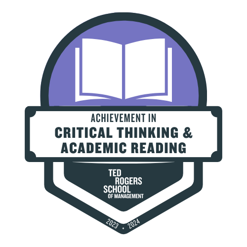 PASS Writing Badges  - V1 - ACHIEVEMENT IN CRITICAL THINKING & ACADEMIC READING